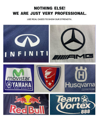 Custom Design Embroidery Sublimate Downhill White T Shirt for Motorcycle Auto Racing
