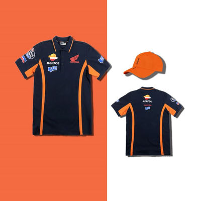 Adults S/M/L/XL Wicking Breathable cotton Polyester Blended Sports Racing Polo Shirt