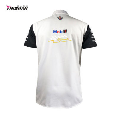 Custom Printed Blank Plain Polo Shirts for Men For Racing Team Cotton/Spandex Mesh