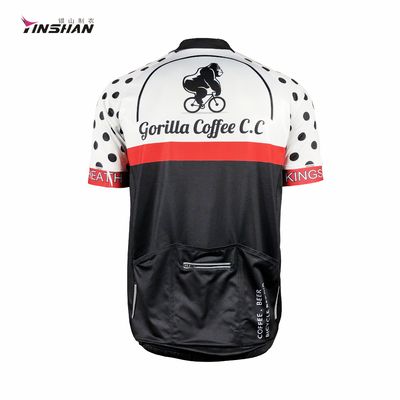 Breathable Men's Short Sleeve Teamwear Club Cycling Jersey with Custom Logo Printing
