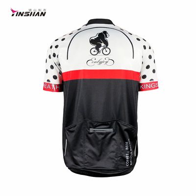 Breathable Men's Short Sleeve Teamwear Club Cycling Jersey with Custom Logo Printing