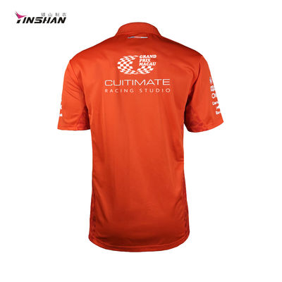 Motorcycle Auto Racing Sportswear Type Customized Polo Shirt With Personalised Artwork